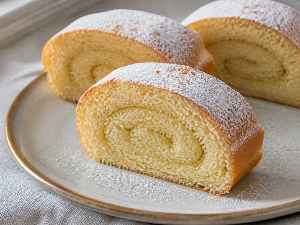 Pormenor de uma porção de Torta de Claras e Amêndoa