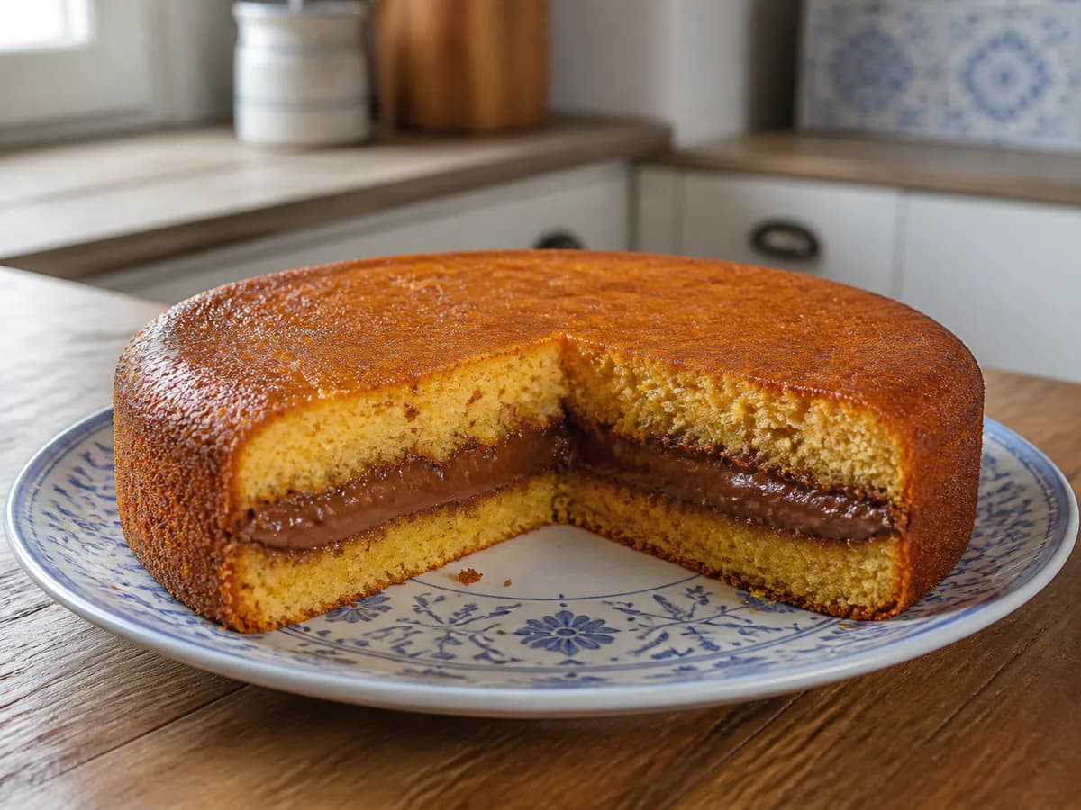 Torta Húmida de Laranja com Recheio de Nutella
