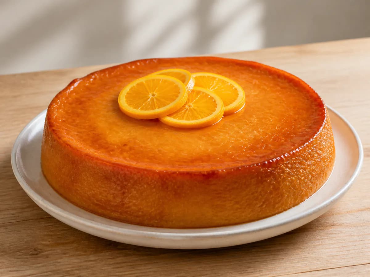 Torta de Laranja e Leite Condensado Cozido