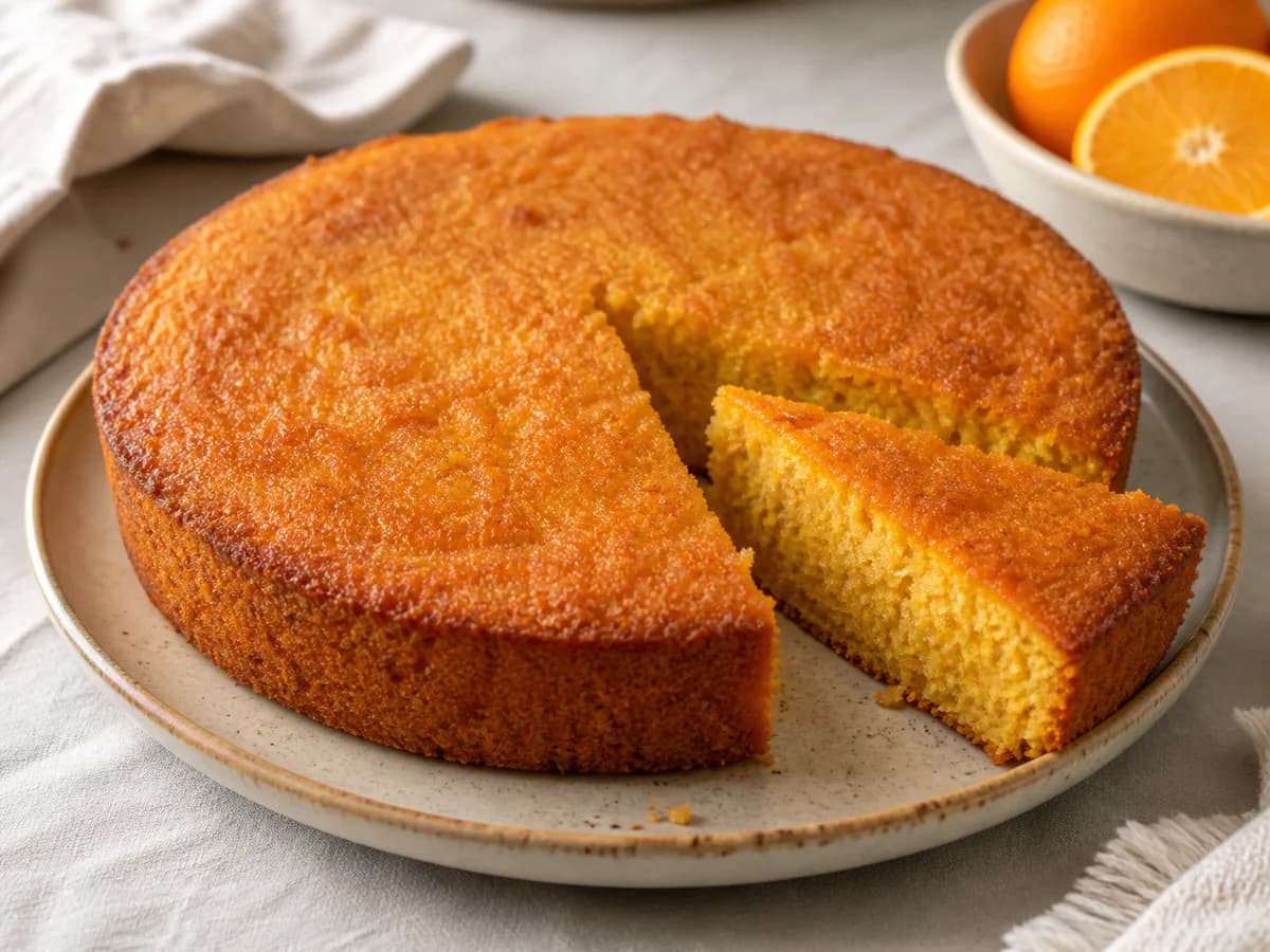 Torta de Laranja Sem Açúcar e Sem Glúten