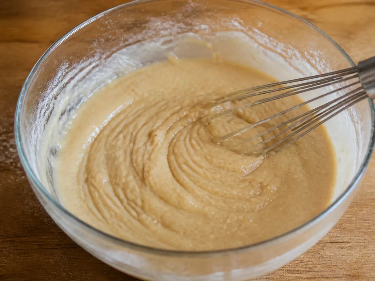 Preparação de Torta Rápida com Aroma a Canela durante a confeção