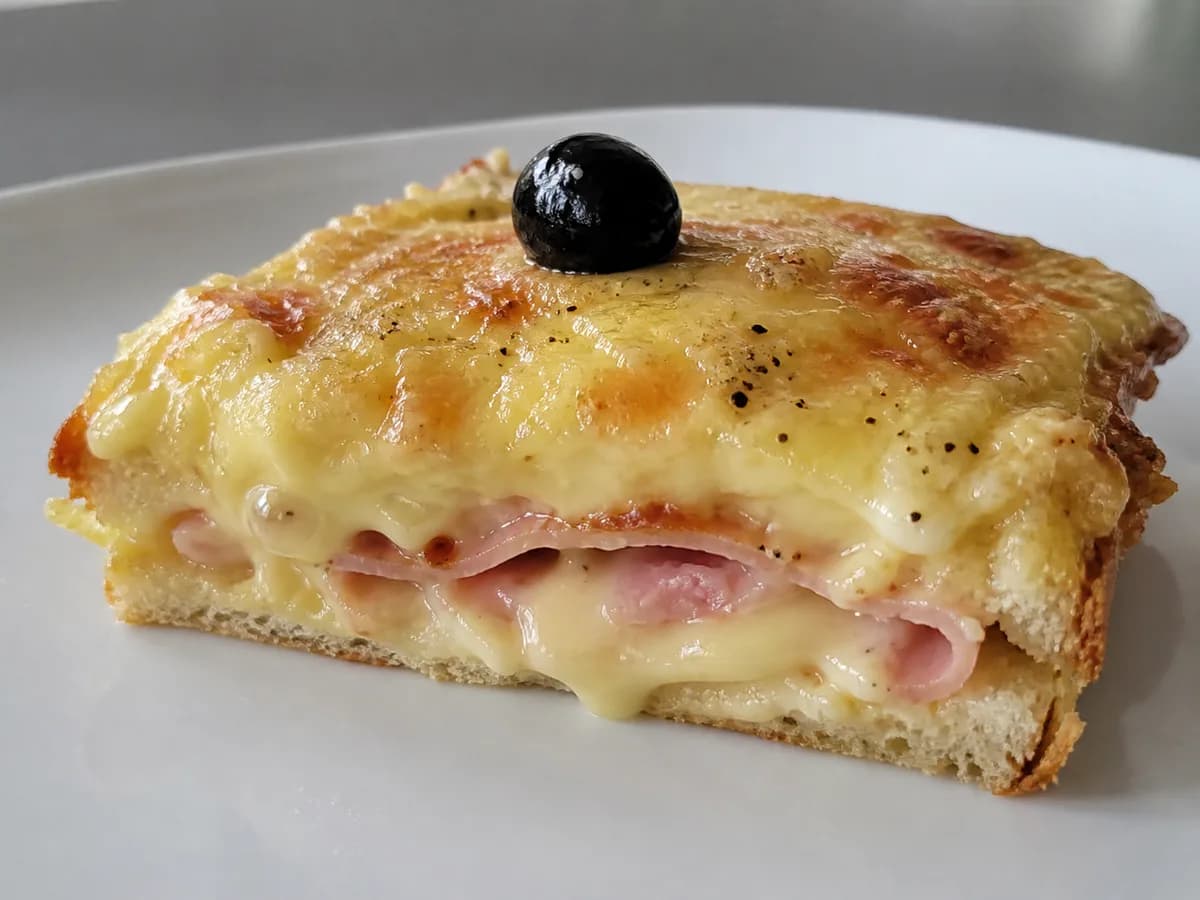 Pormenor de uma porção de Tostas de Ovo Recheadas