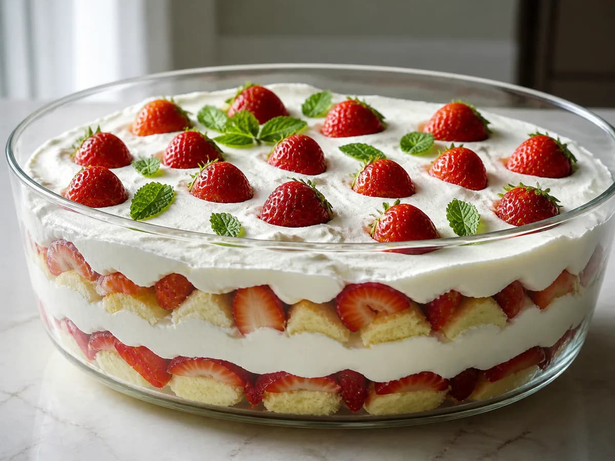 Trifle de Morangos Cremoso
