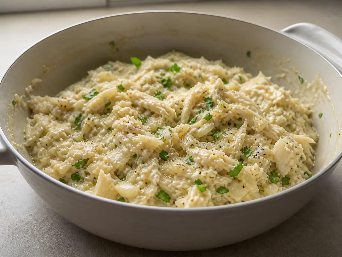 Preparação de Trouxas de Bacalhau com Massa Folhada durante a confeção
