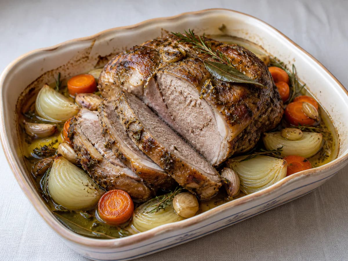 Vitela Assada no Forno com Ervas Aromáticas