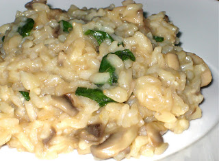 Risotto de Cogumelos e Mangericão