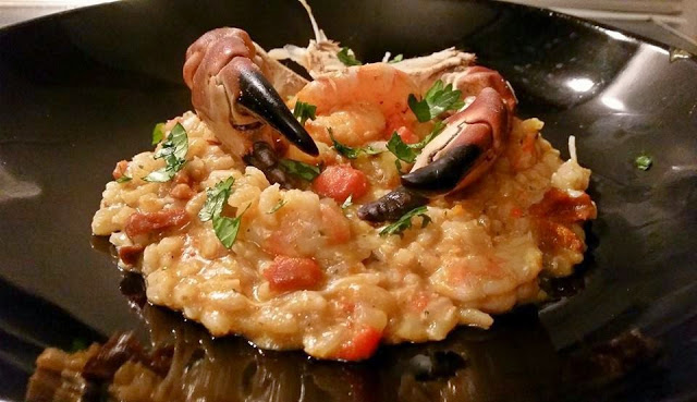 Risotto de Sapateira,Camarão e Ouriço do Mar