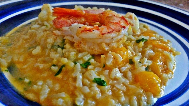 Risotto de Camarão e Manga