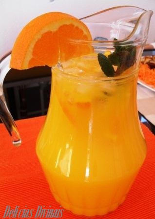 Sumo de Laranja Aromatizado com Hortelã