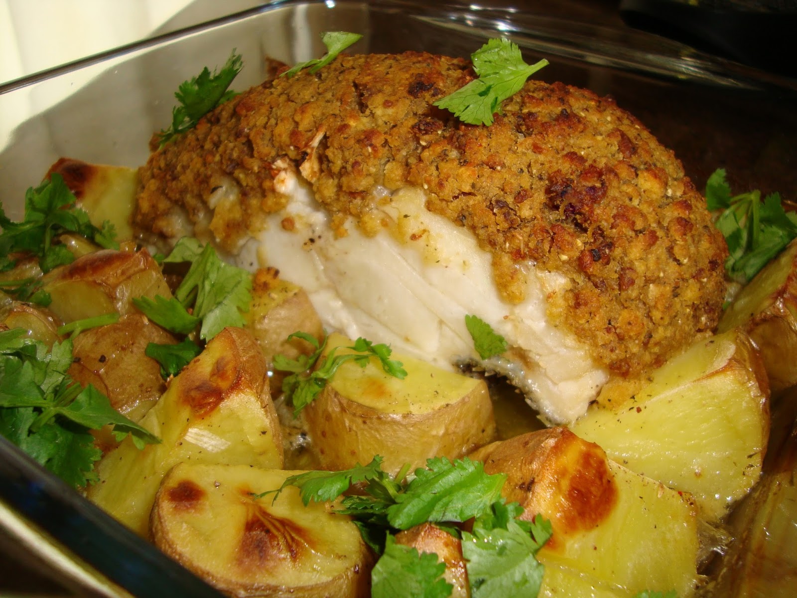 Bacalhau com Broa à Alentejana